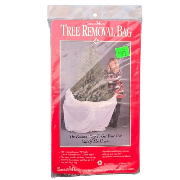 Santas Best Tree Removal Bag 90 Inch Christmas Tree Skirt NOS Holiday Collectibl - Picture 10 of 10